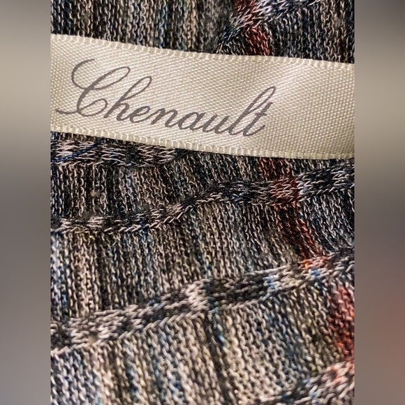 Chenault Striped Southwestern Top Tribal Aztec‎ Pullover Tie Front Women XL - Picture 3 of 8